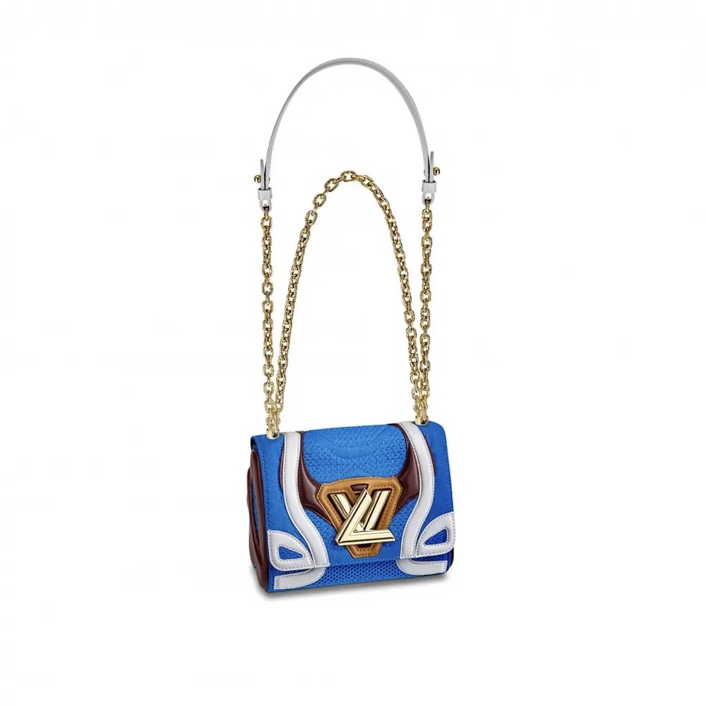 Authentic Louis Vuitton Limited Edition Twist Blue and White Crossbody Bag